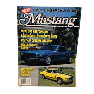 Hot Rod Magazine Mustang Summer 1985 Boss 302 Restoration Ford Hi-Po Catalog *